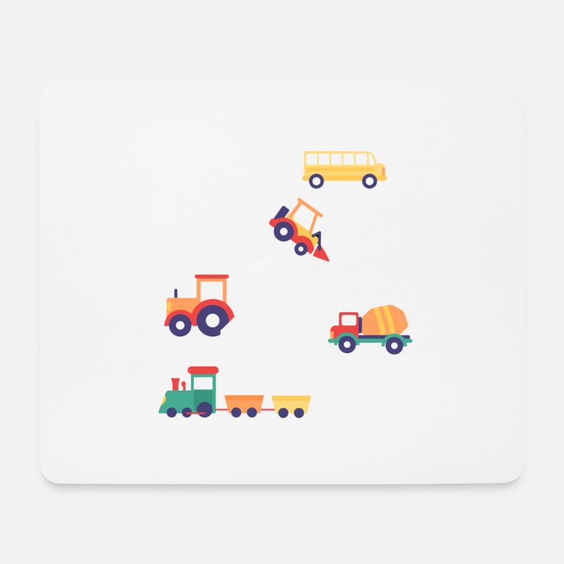 2nd birthday boy excavator 2 years - Mousepad (Querformat) - Weiß