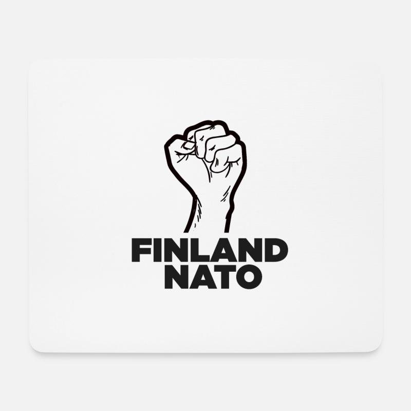 Finnland Nato! - Mousepad (Querformat) - Weiß