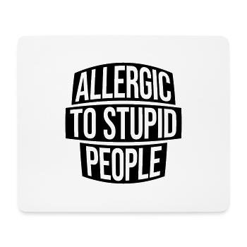 Schriftzug Dumme Leute - Mousepad (Querformat) - Weiß - Vorne