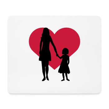 Child Girl Mama - Mouse Pad (horizontal) - white - Front