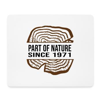 1971 anniversaire 51 ans anniversaire anneaux annuels arbre - Tapis de souris (format paysage) - blanc - Devant
