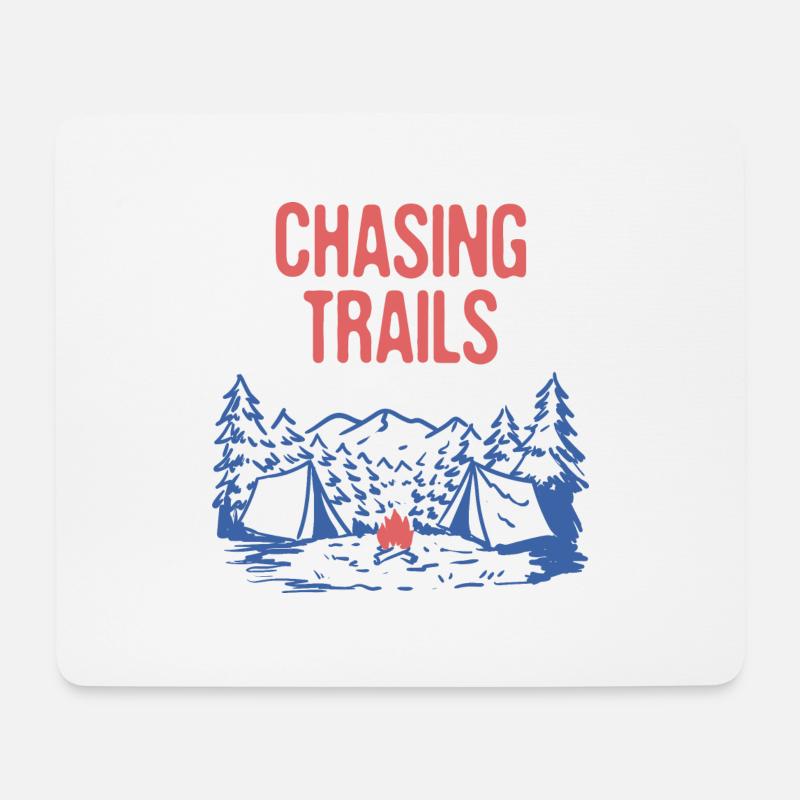Chasing Trails Hiking Mountain Hiker Summit - Mousepad (Querformat) - Weiß