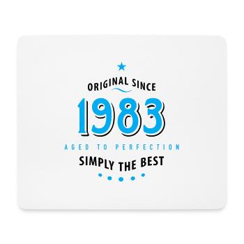 Original depuis 1983 anniversaire tout simplement la meilleure star - Tapis de souris (format paysage) - blanc - Devant