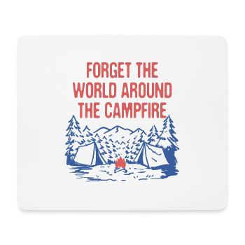 Monde autour du feu de camp Camping Dictons Camper - Tapis de souris (format paysage) - blanc - Devant