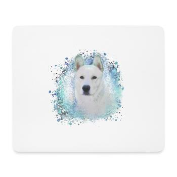 Kanaan, hund, graffiti,beige,malerei,akita - Mousepad (Querformat) - Weiß - Vorne