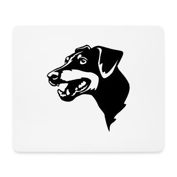Manchester Terrier Head - Mouse Pad (horizontal) - white - Front