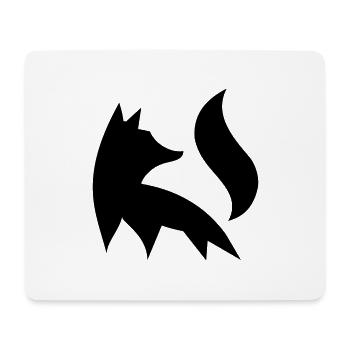 Fuchs Silhouette Wald Natur Tier Rotfuchs Vektor - Mousepad (Querformat) - Weiß - Vorne