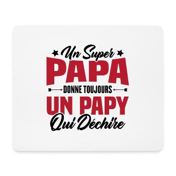 Un super papa donne toujours un papy qui déchire - Tapis de souris (format paysage) - blanc - Devant