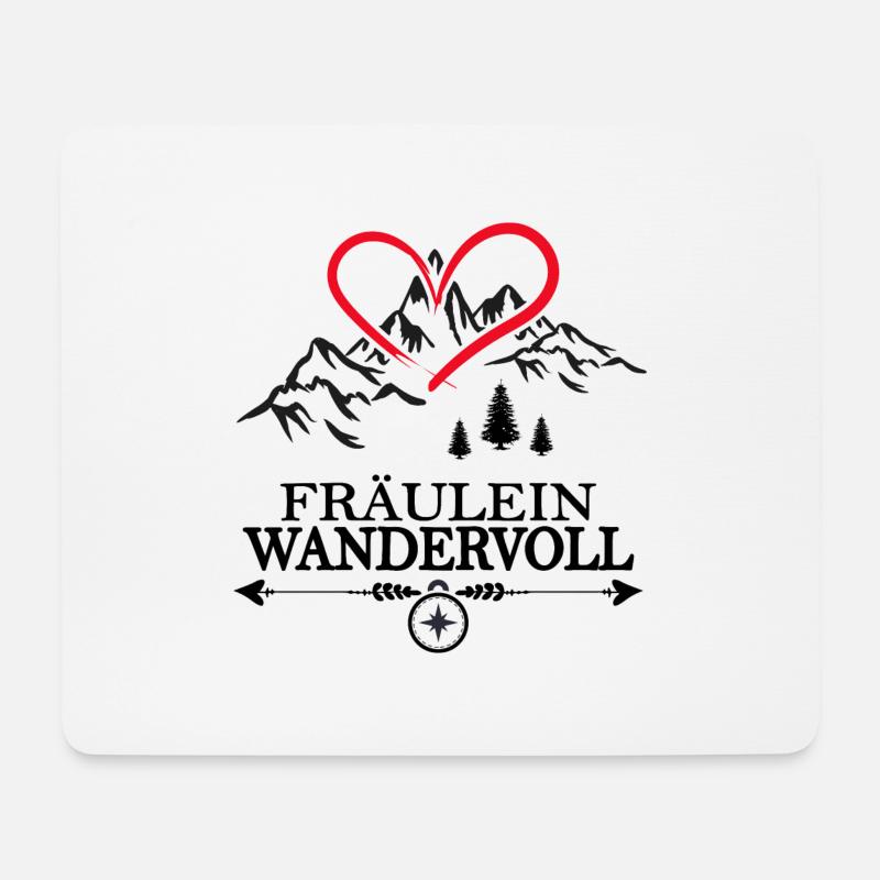 bergwandern wandervoll servus alpin wanderung - Mousepad (Querformat) - Weiß