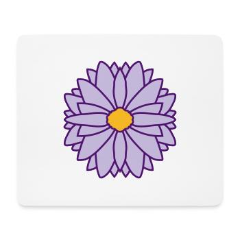Runde Hübsche Blume Design - Mousepad (Querformat) - Weiß - Vorne