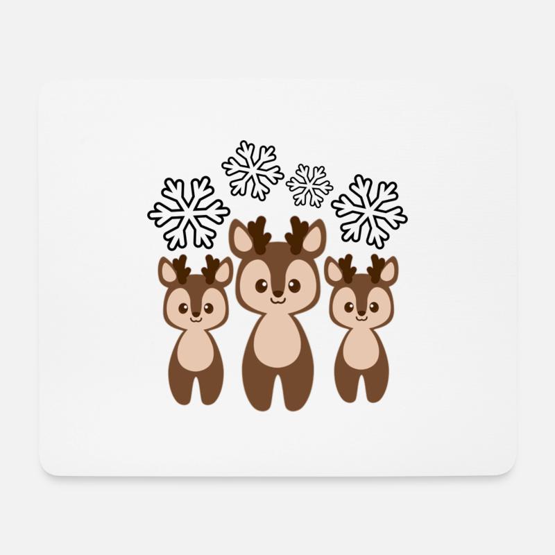 Schneefloke - Mousepad (Querformat) - Weiß