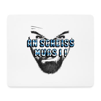 An scheiss muas i bayrisch dialekt - Mousepad (Querformat) - Weiß - Vorne