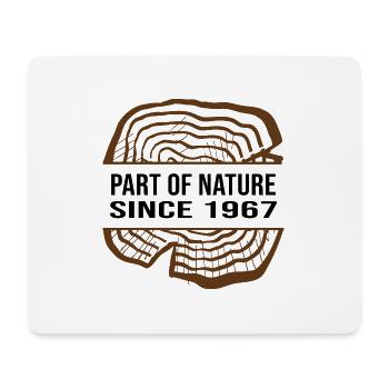 1967 geburtstag 55 jahre jubiläum jahresringe baum - Mousepad (Querformat) - Weiß - Vorne