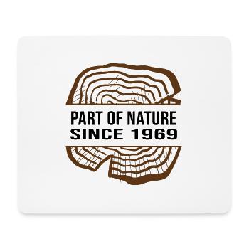 1969 Birthday 53 years anniversary Annual rings tree - Mouse Pad (horizontal) - white - Front