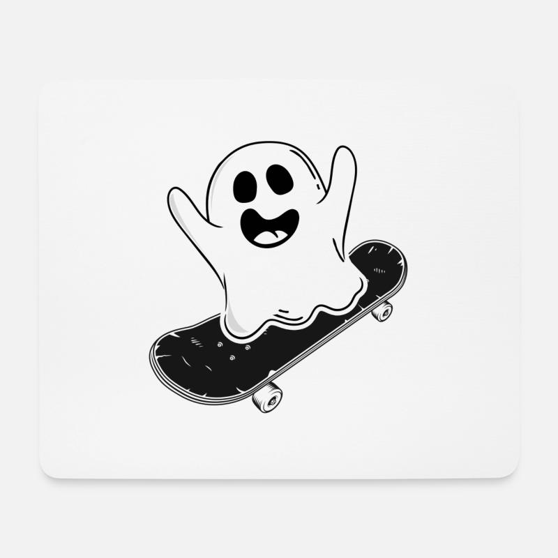 hiphop mc ghetto skater-geist boombox - Mousepad (Querformat) - Weiß