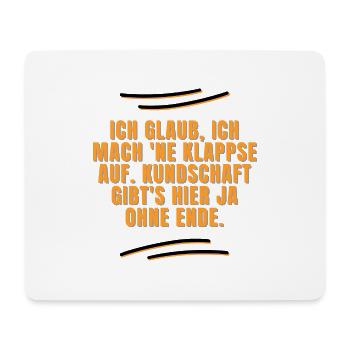 Ich mach ne Klappse auf - Mousepad (Querformat) - Weiß - Vorne
