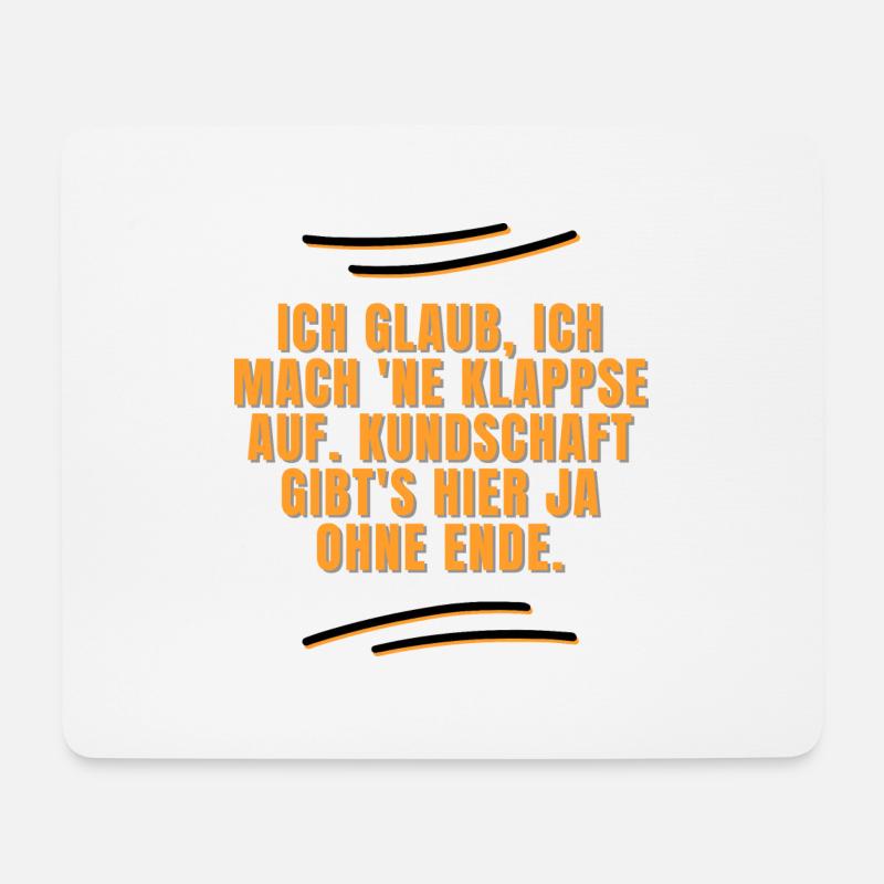 Ich mach ne Klappse auf - Mousepad (Querformat) - Weiß