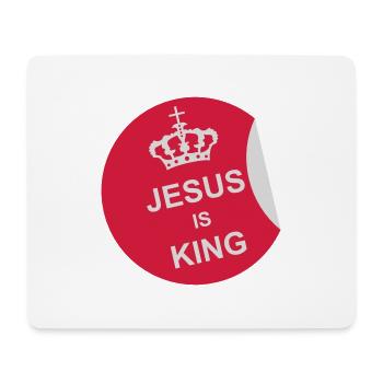 Citation de Jésus est roi - Tapis de souris (format paysage) - blanc - Devant