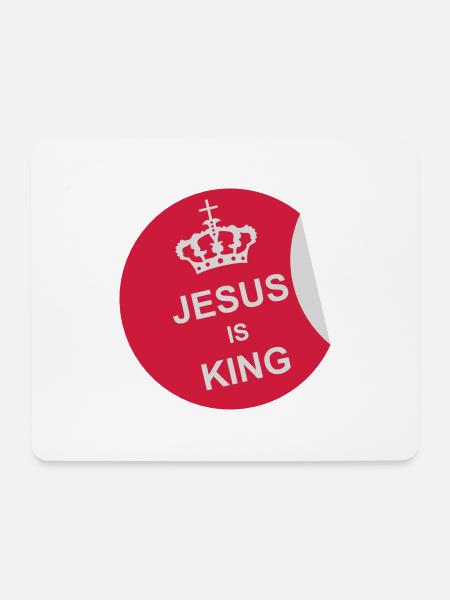 jesus is king Zitat - Mousepad (Querformat) - Weiß