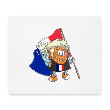 Bier Fan von Frankreich - Mousepad (Querformat) - Weiß - Vorne
