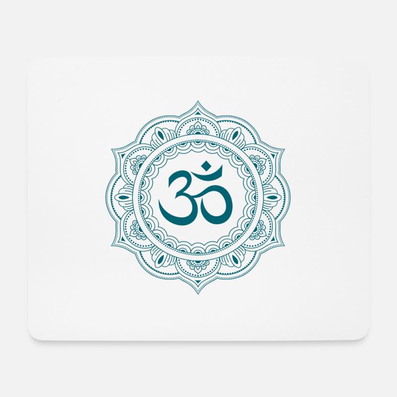 Om Sanskrit: ॐ eine Silbe Hindus, Buddhisten - Mousepad (Querformat) - Weiß