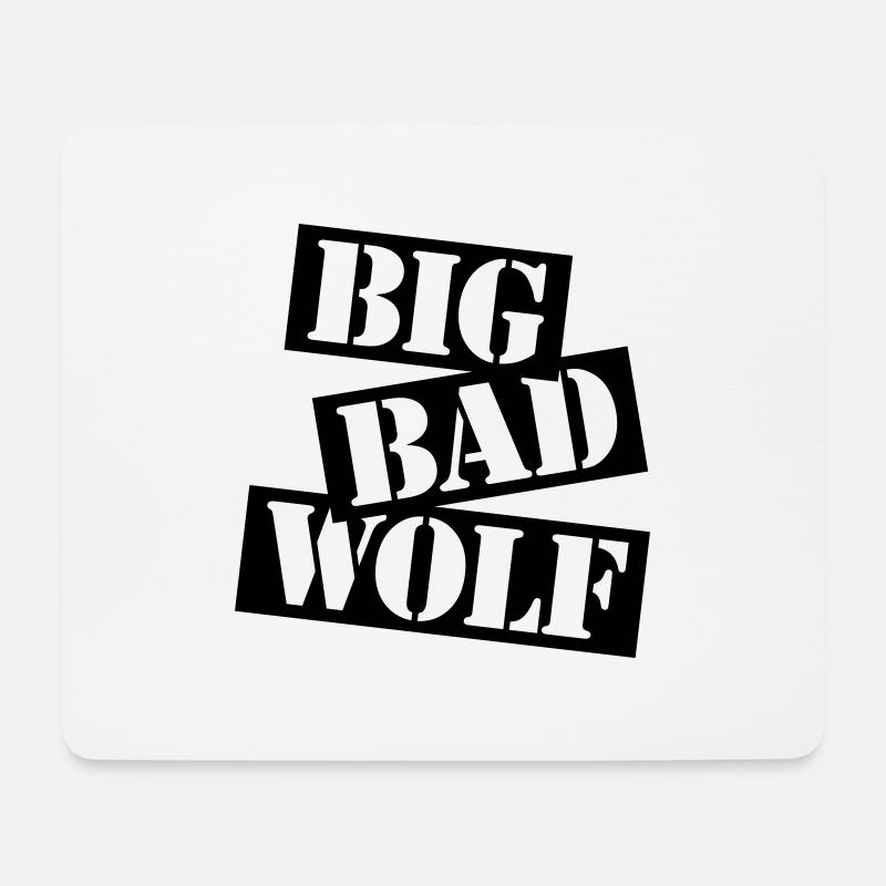 big bad wolf Zitat - Mousepad (Querformat) - Weiß