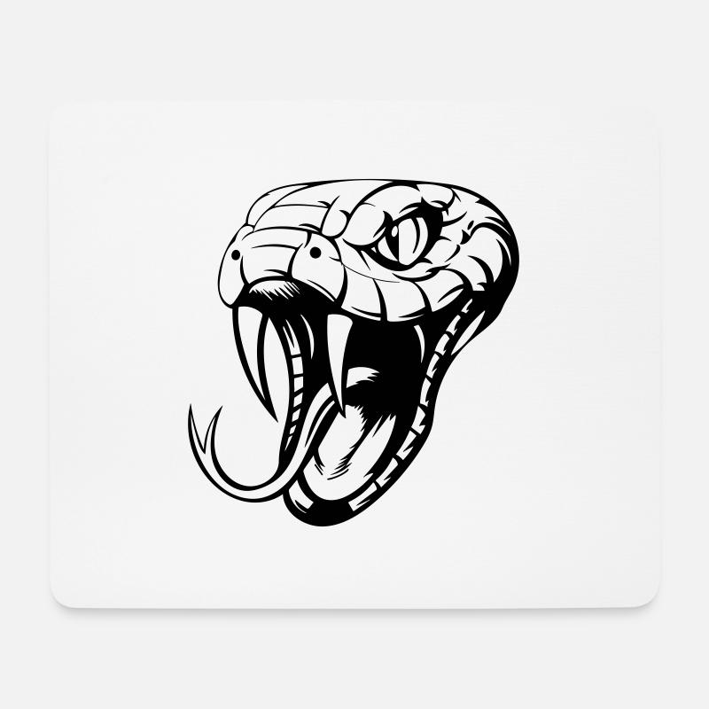 Snake - Mousepad (Querformat) - Weiß