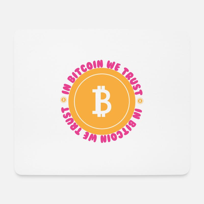 In Bitcoin We Trust - Mousepad (Querformat) - Weiß
