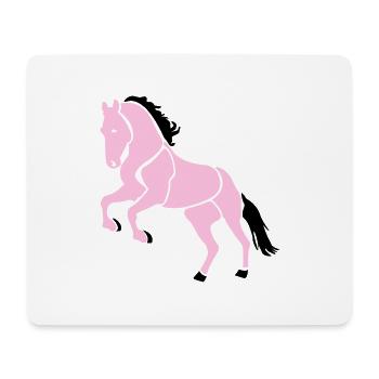 Cabriole cavalière - Tapis de souris (format paysage) - blanc - Devant