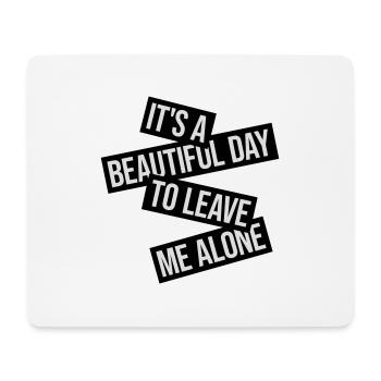 leave me alone day - Mousepad (Querformat) - Weiß - Vorne