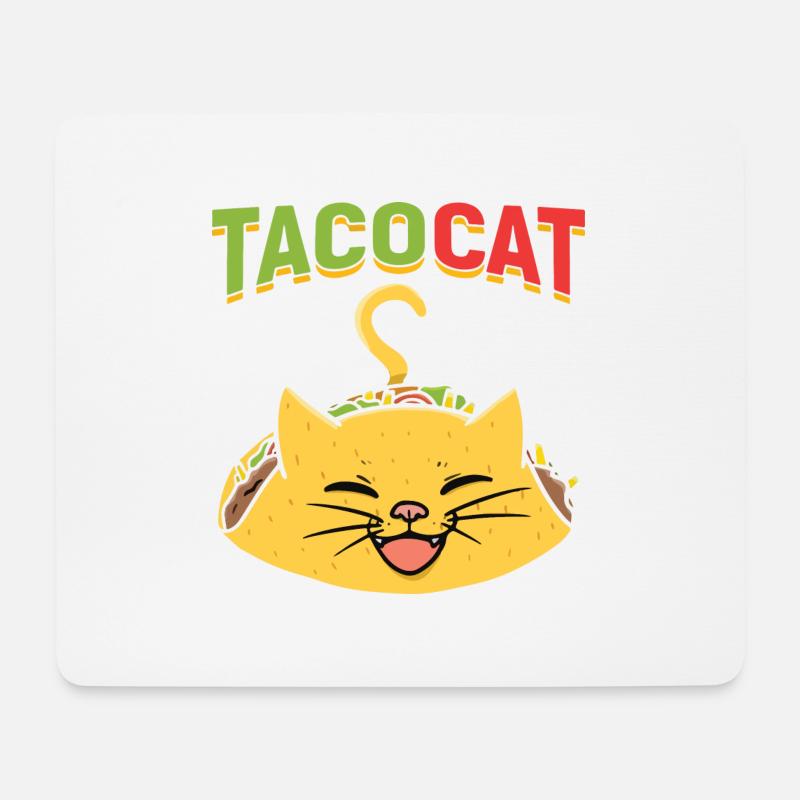 TacoCat - Mousepad (Querformat) - Weiß