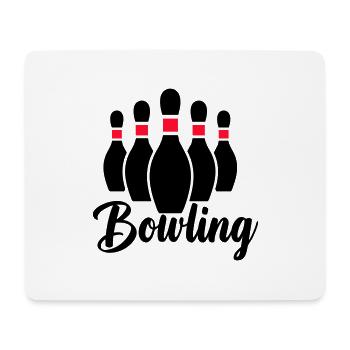 bowling - Mousepad (Querformat) - Weiß - Vorne