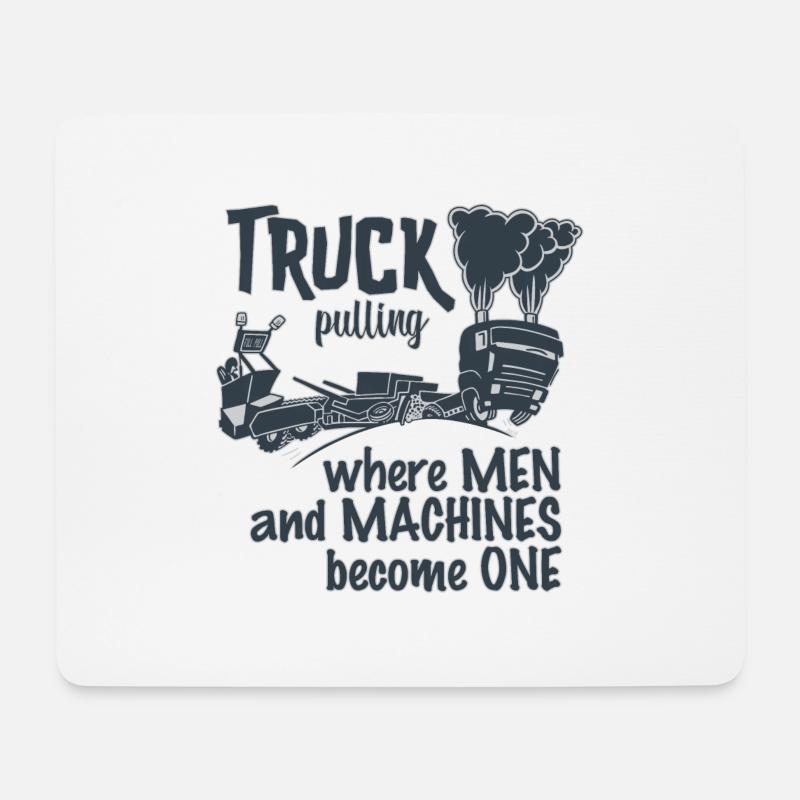 truck pulling duotone - Mouse Pad (horizontal) - white
