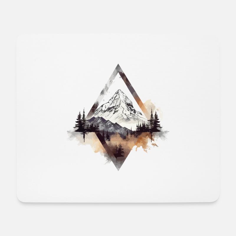Berg Berge Bergsteigen Klettern Wandern Natur - Mousepad (Querformat) - Weiß