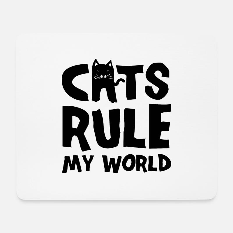 Katze - Mousepad (Querformat) - Weiß