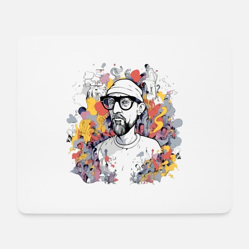 Markieren Sie den Maler - Mousepad (Querformat) - Weiß