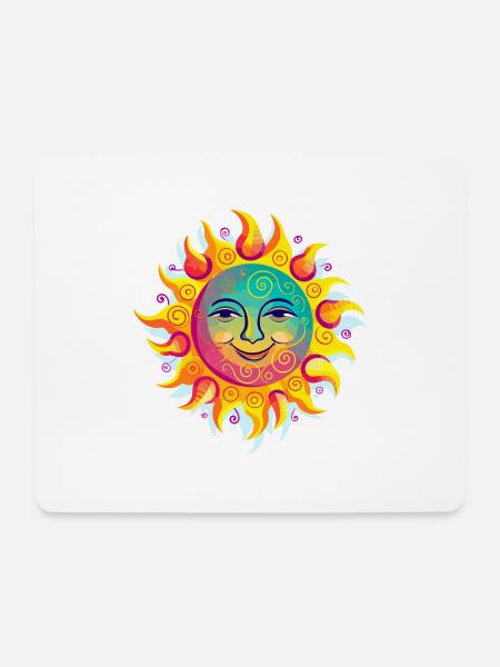 strahlende Sonne - Mousepad (Querformat) - Weiß
