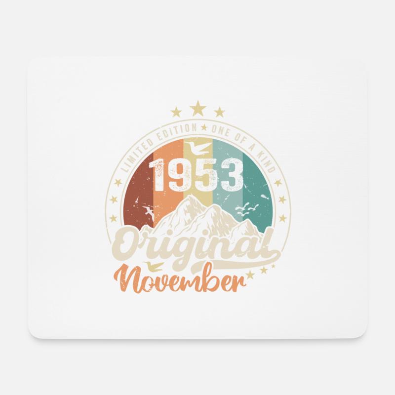 Die Legenden wurden im November 1953 geboren Geschenk - Mousepad (Querformat) - Weiß