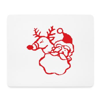 Santa Claus Reindeer - Mouse Pad (horizontal) - white - Front