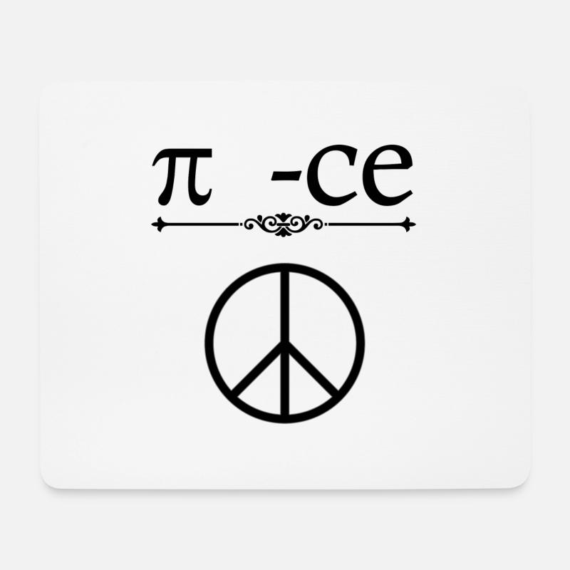 Peace-Formel - Mousepad (Querformat) - Weiß