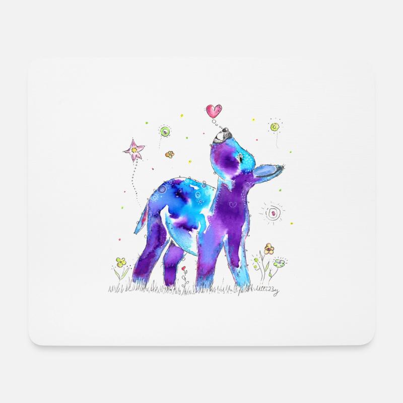 Gute Laune Esel - Mousepad (Querformat) - Weiß
