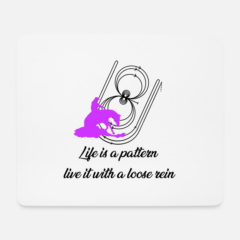 life is a pattern schwarz - Mousepad (Querformat) - Weiß