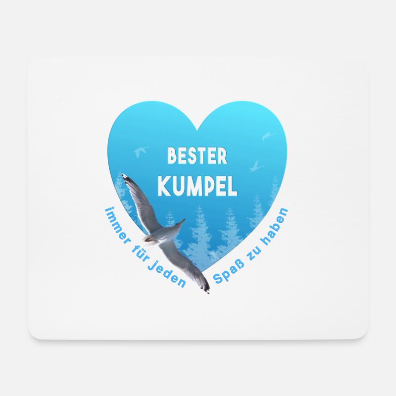bester Kumpel - Mousepad (Querformat) - Weiß
