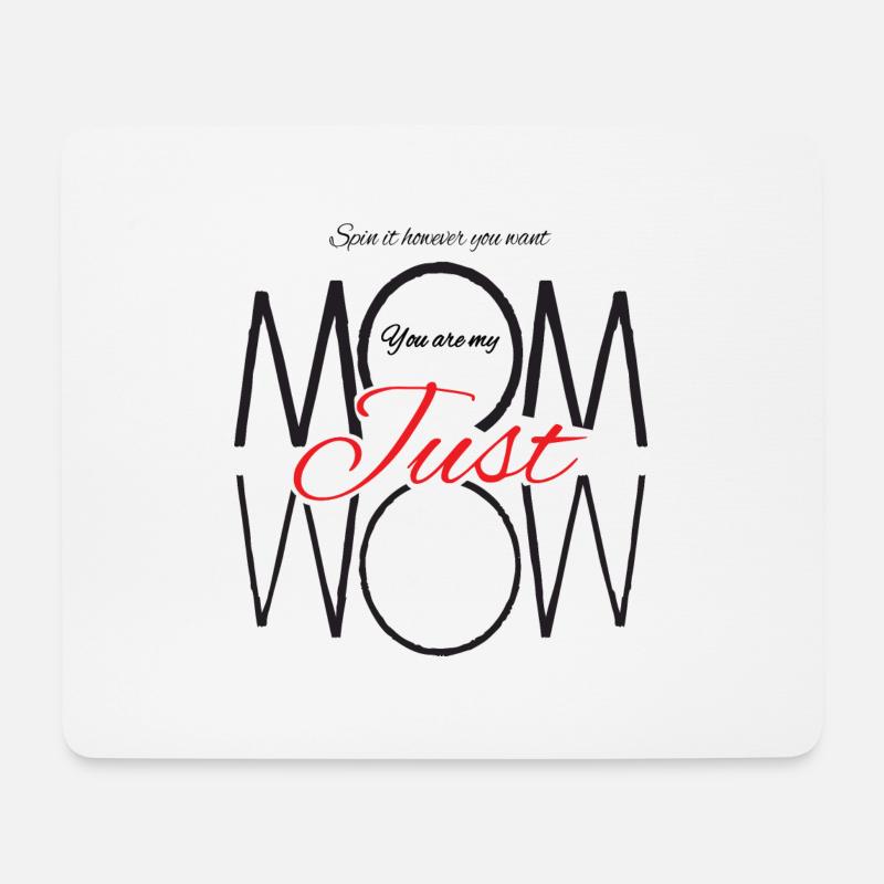 Du bist meine Mutter einfach nur wow Muttertag - Mousepad (Querformat) - Weiß