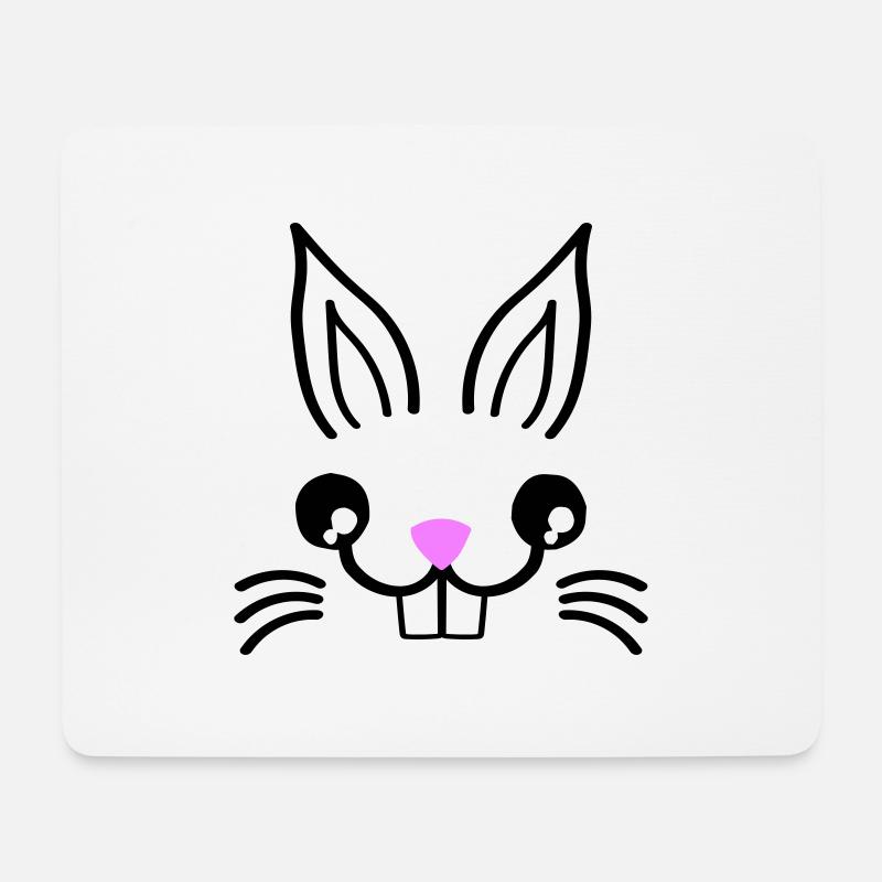hase rabbit - Mousepad (Querformat) - Weiß
