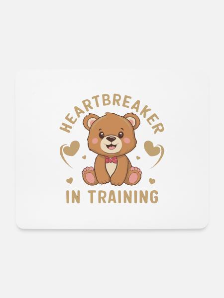 Herzensbrecher in Training - Mousepad (Querformat) - Weiß