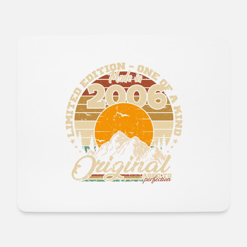 Hergestellt im Jahr 2006 Retro 2006 Geburtstagsgeschenk - Mousepad (Querformat) - Weiß
