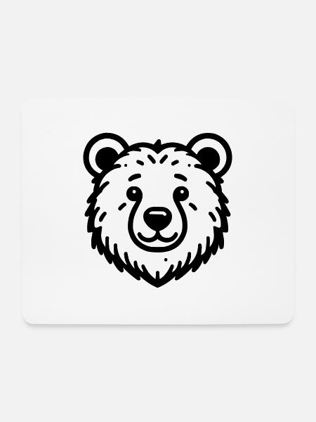 Bear - Mouse Pad (horizontal) - white