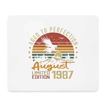 Jahrgang August 1987 Geburtstagsgeschenk August 1987 - Mousepad (Querformat) - Weiß - Vorne