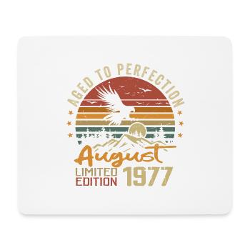 Jahrgang August 1977 Geburtstagsgeschenk August 1977 - Mousepad (Querformat) - Weiß - Vorne